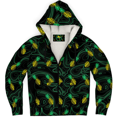 Rad Palm Pineapple Death Fleece Lined Hoodie