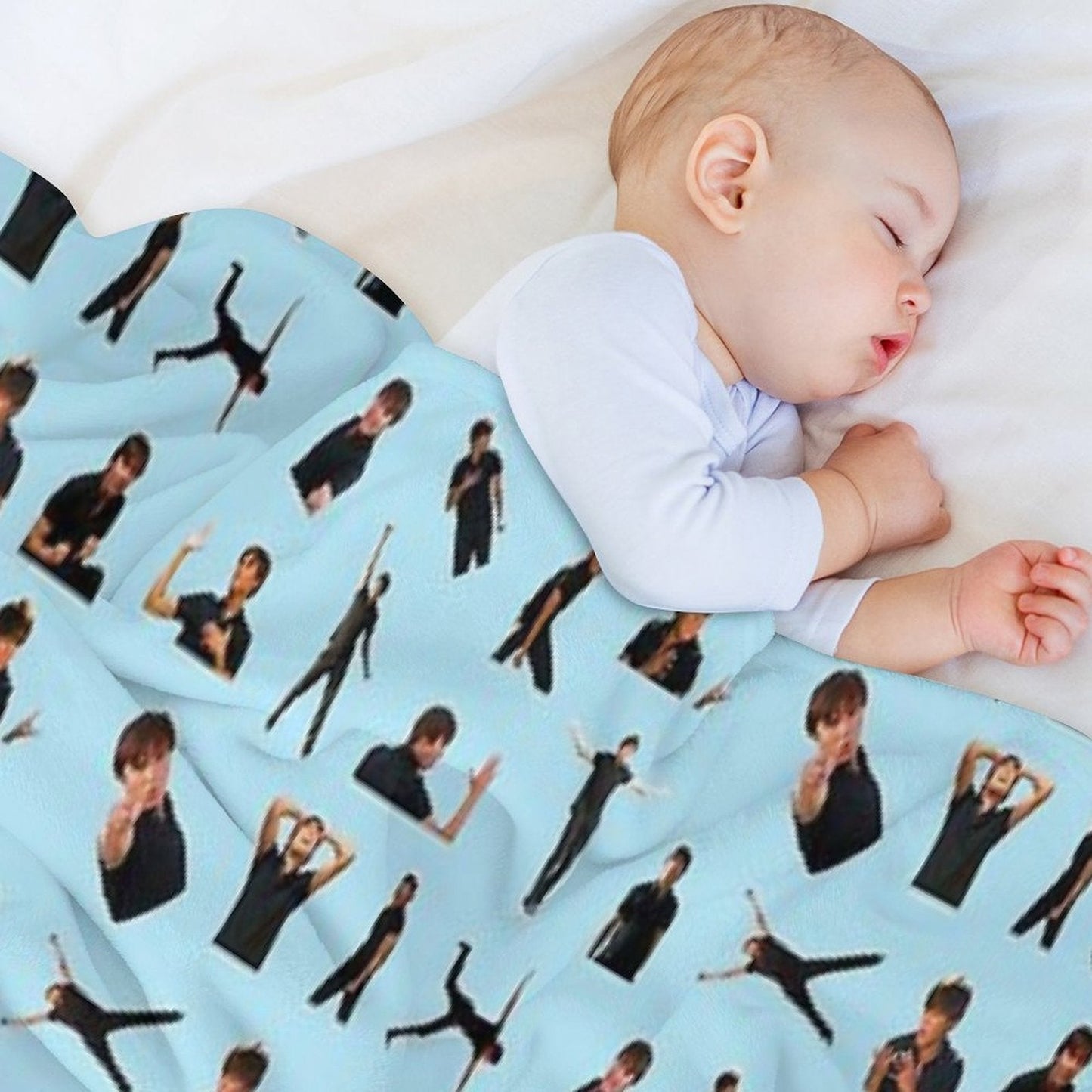 Zac Efron Troy Bolton Bet On It High School Musical Collage Stickers Throw Blanket