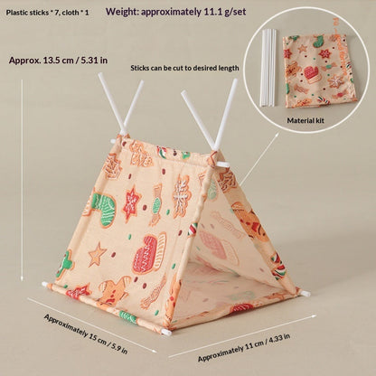 Miniature Camping Tent Hide & Photo Prop