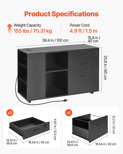 Modern Multi-Storage Stand (with Built-In Power)