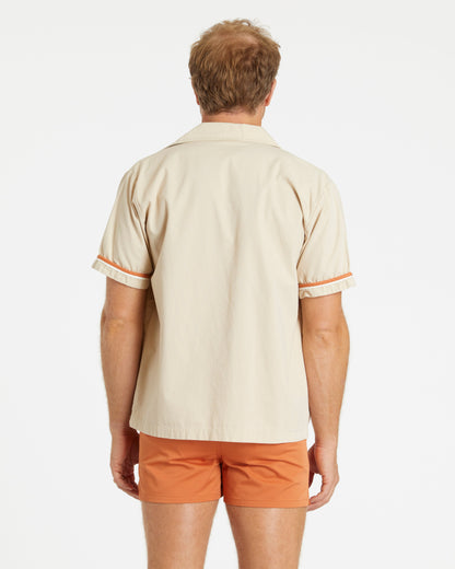 Summer Cabana Shirt (Sand/Rust/White)