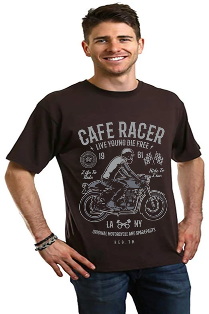 Cafe Racer Men's Bamboo Viscose/Organic Cotton Short Sleeve Graphic T-Shirt