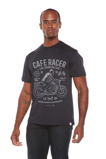 Cafe Racer Men's Bamboo Viscose/Organic Cotton Short Sleeve Graphic T-Shirt