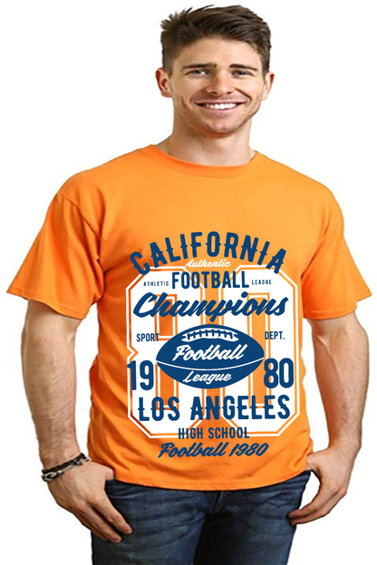 California Football Men's Bamboo Viscose/Organic Cotton Short Sleeve Graphic T-Shirt