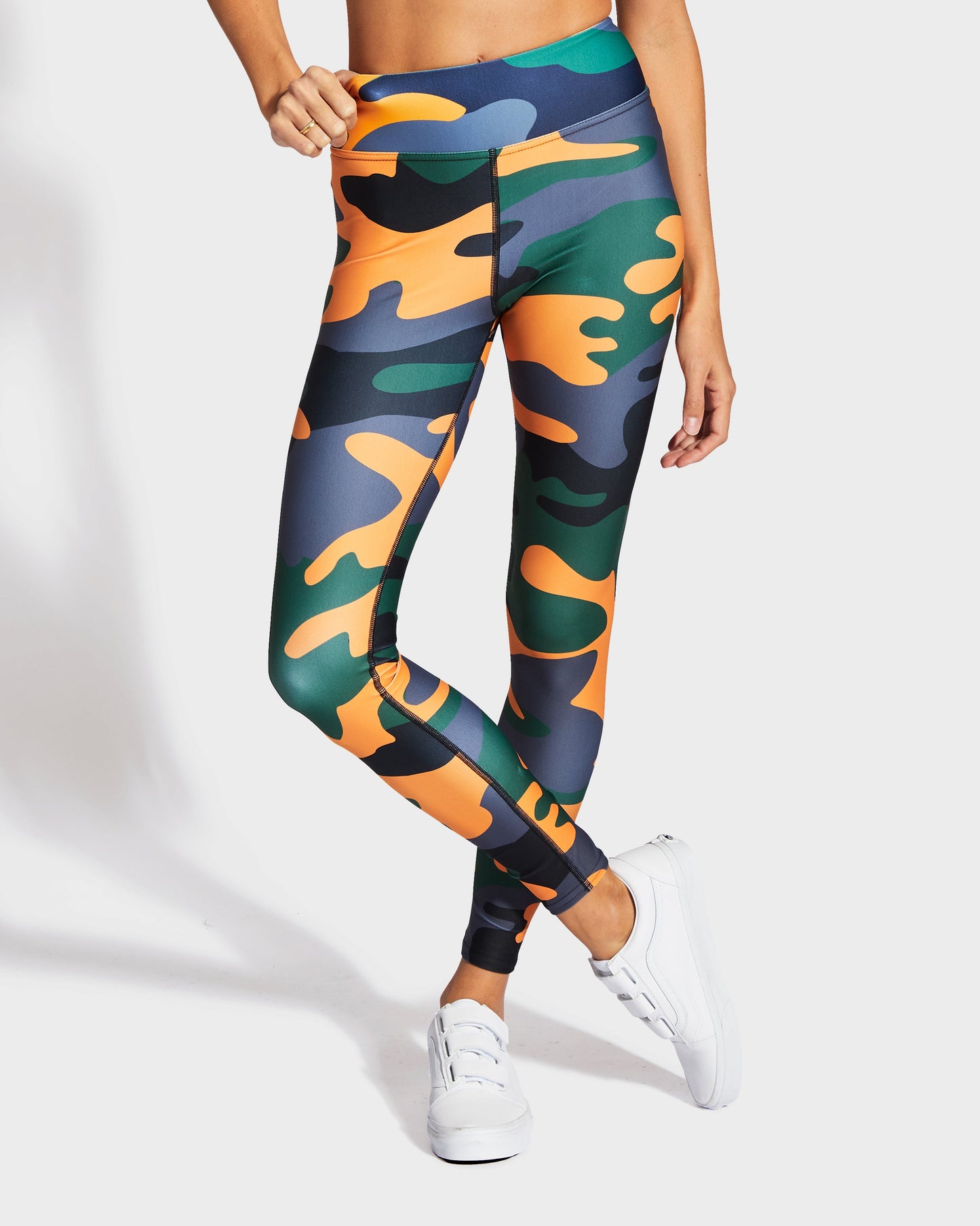 Camo QT Orange Leggings