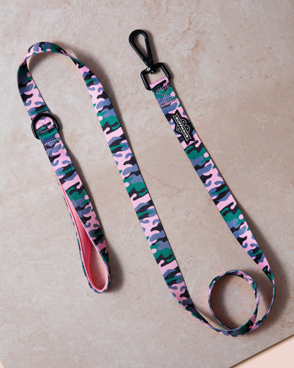 Camo QT Pink Dog Leash