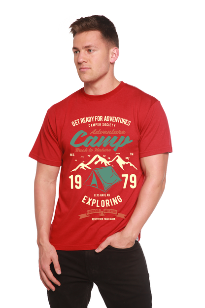 Camp Adventure Men's Bamboo Viscose/Organic Cotton Short Sleeve Graphic T-Shirt