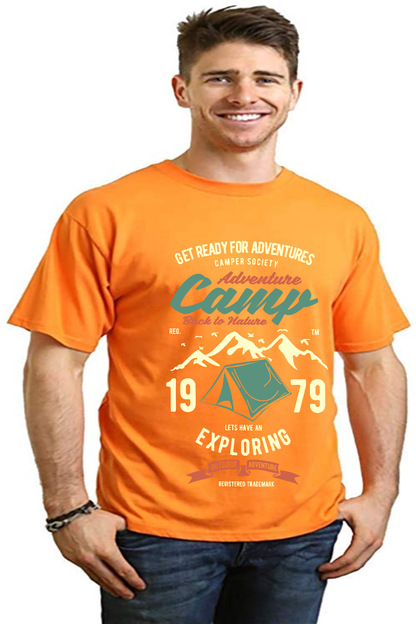 Camp Adventure Men's Bamboo Viscose/Organic Cotton Short Sleeve Graphic T-Shirt