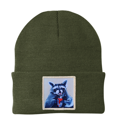 Camp Crasher Raccoon Beanie