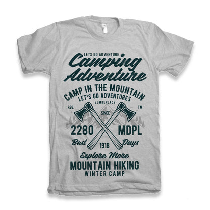 Camping Adventure Men's Bamboo Viscose/Organic Cotton Short Sleeve Graphic T-Shirt