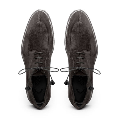 26-220-GRY CAMPO Sueded Goatskin Lace Up, Grey