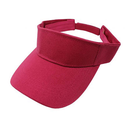6 Pack Sun Visor Adjustable Cap Hat Athletic Wear - One