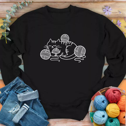 Cat And Yarn Sweatshirt
