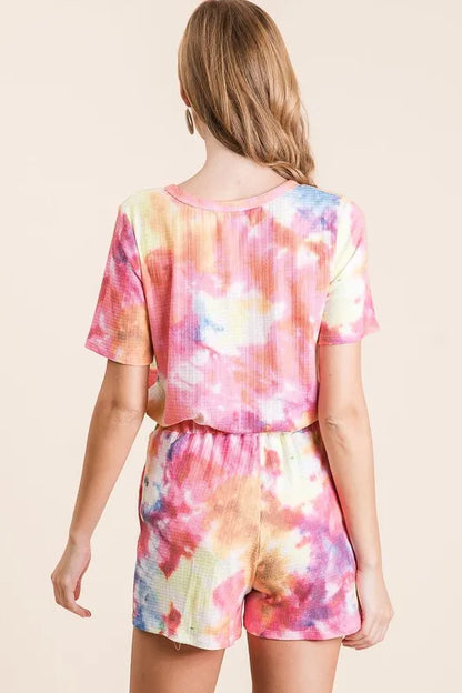 BiBi Tie Dye French Terry Casual Shorts