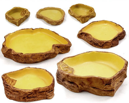 Natural Stepped Rock Reptile Basin & Feeder Series