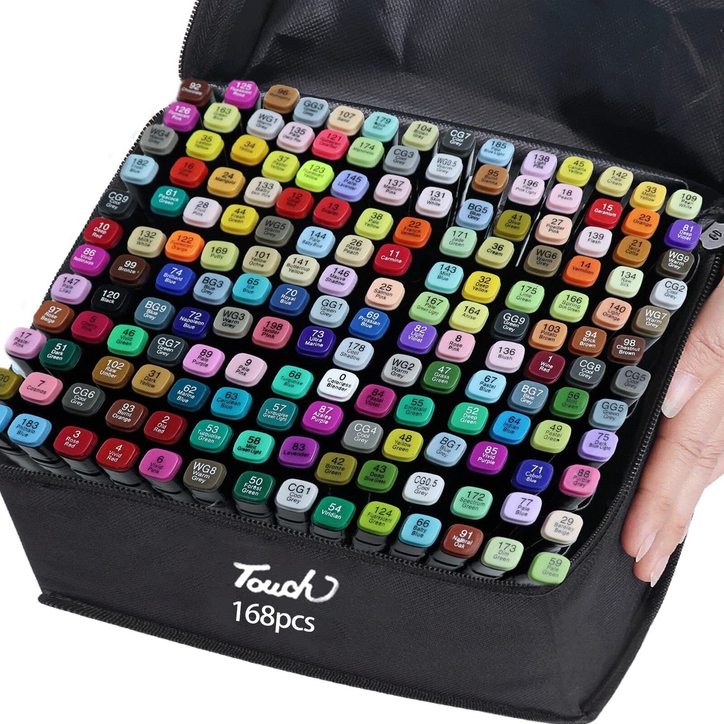 Touch 168-Piece Dual-Tip Alcohol Marker Set