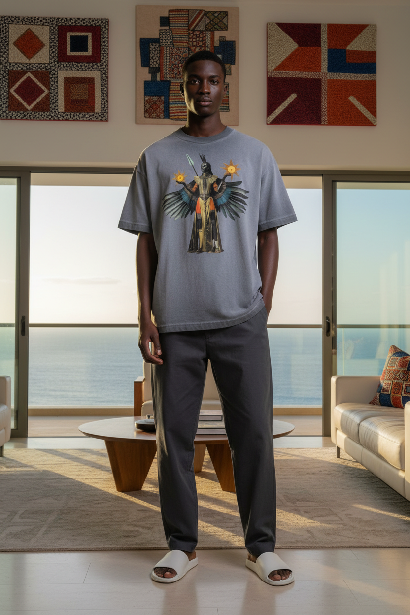 Amaru Khan Stars Reverse Dyed T-shirt