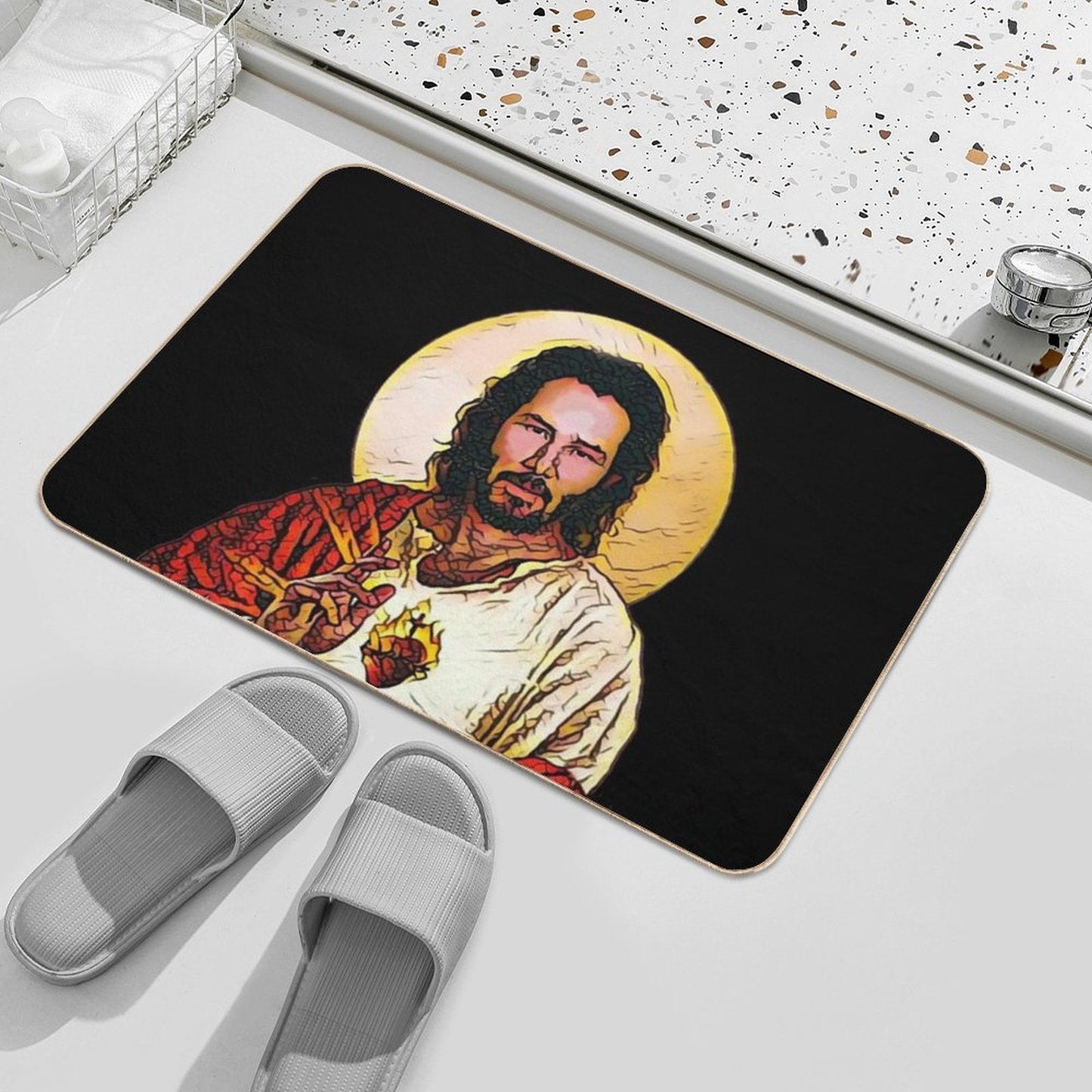 Holy Keanu - T-Shirts, Gadgets & Face Masks Bath Mat