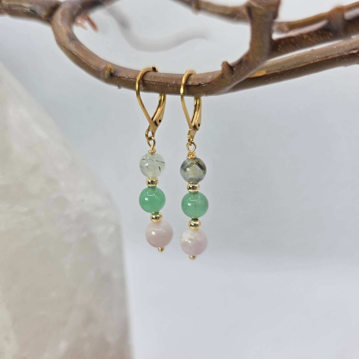 LEAD WITH LOVE - Kunzite, Green Aventurine, Prehnite Jewelry Set
