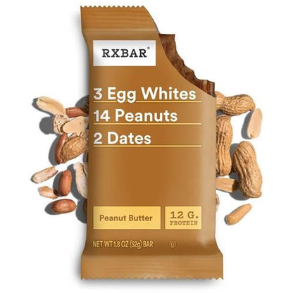 Rxbar Protein Bars, Protein Snack, Snack Bars, Peanut Butter, 9.15Oz Box (5 Bars)
