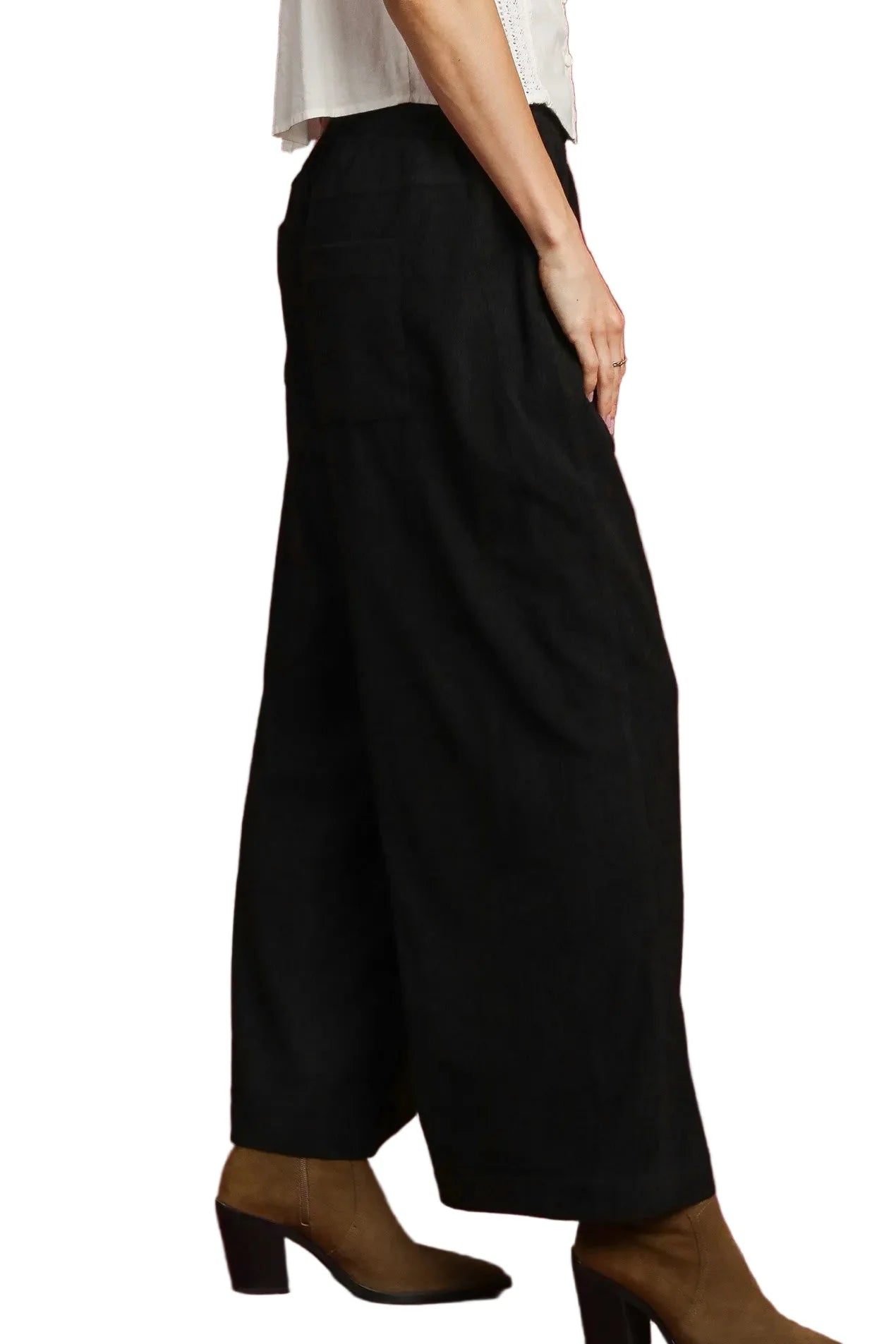 Wide-Leg Corduroy Pants