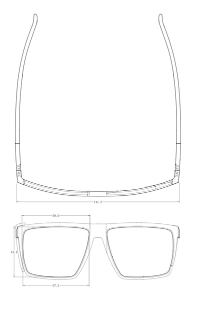 The Cease Z87. Black/white fade w/ Smoked Polarized