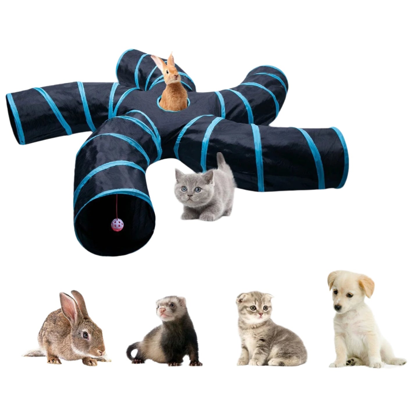 Collapsible Tunnel 4 Way Pet Tunnel