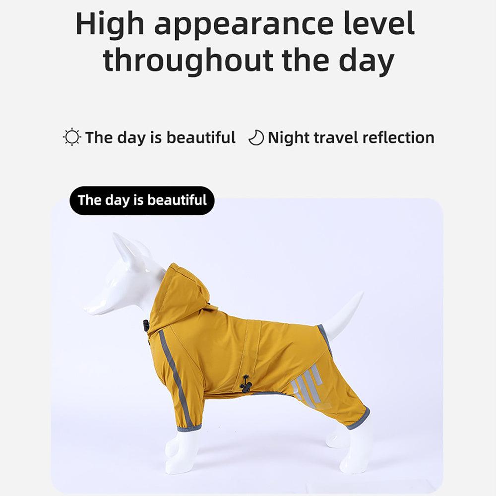 Reflective Hooded Dog Raincoat