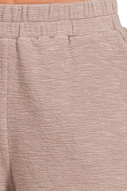 Zenana Cotton Slub Shorts