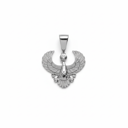 Horus God of Egypt Falcon Bird Moissanite 925 Sterling Silver Pendant