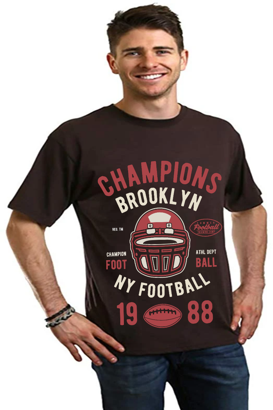 Champions Brooklyn Men's Bamboo Viscose/Organic Cotton Short Sleeve Graphic T-Shirt