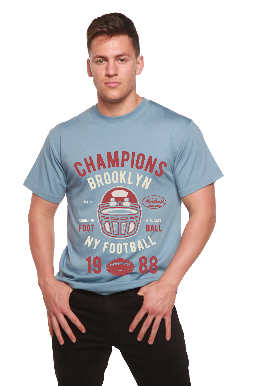 Champions Brooklyn Men's Bamboo Viscose/Organic Cotton Short Sleeve Graphic T-Shirt