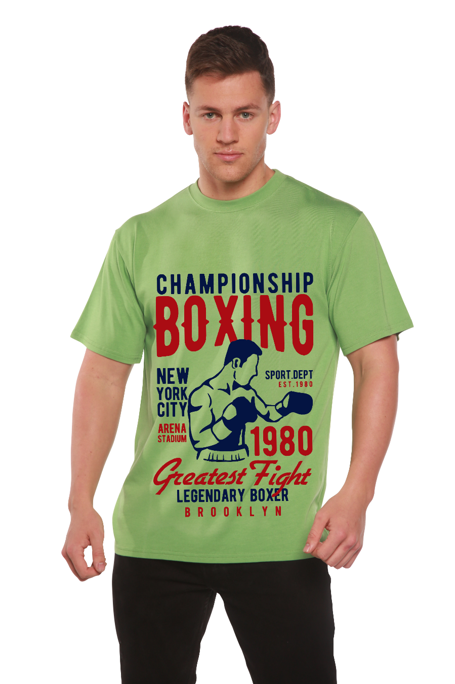 Championship Boxing Men's Bamboo Viscose/Organic Cotton Short Sleeve Graphic T-Shirt