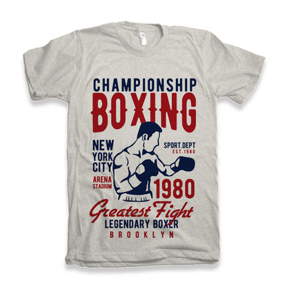 Championship Boxing Men's Bamboo Viscose/Organic Cotton Short Sleeve Graphic T-Shirt