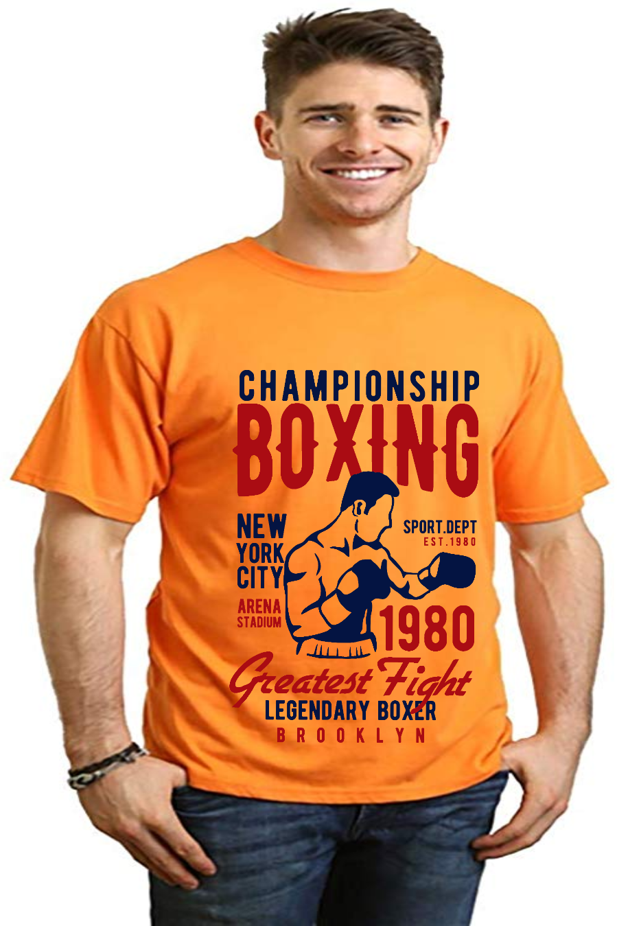 Championship Boxing Men's Bamboo Viscose/Organic Cotton Short Sleeve Graphic T-Shirt