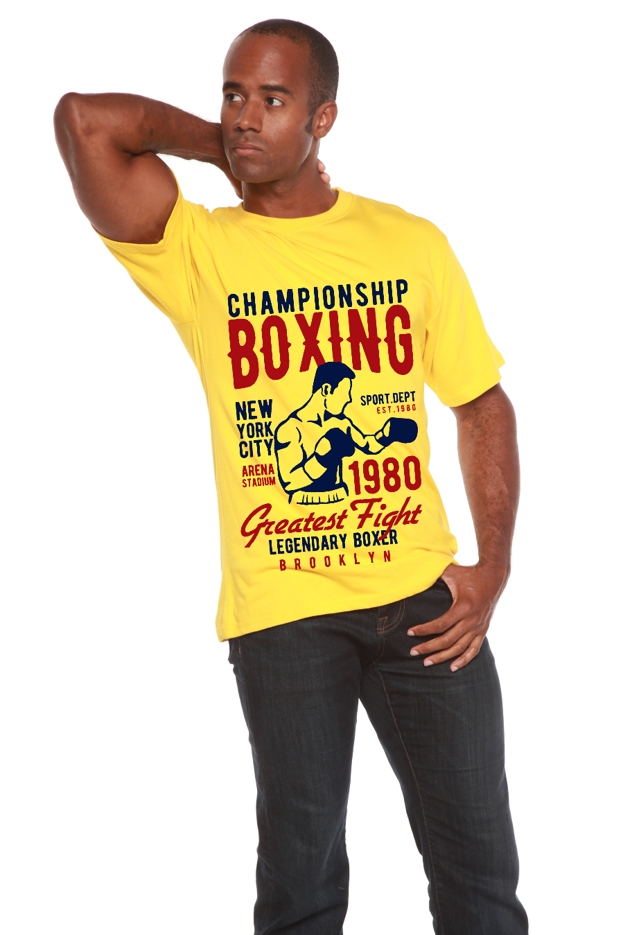 Championship Boxing Men's Bamboo Viscose/Organic Cotton Short Sleeve Graphic T-Shirt