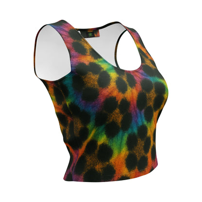 Cheetah Tie-Dye Crop Top