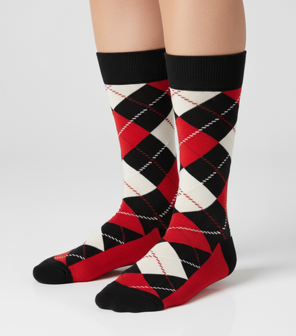 Cherry Snow Argyle