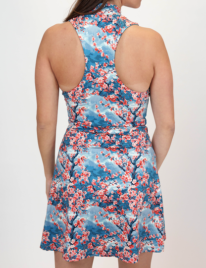 Half Zip Dress | Cherry Blossoms