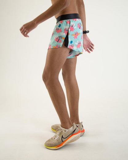 Men's Flying Pigs 2" Half Split Shorts (XS, S, M, L, XL)
