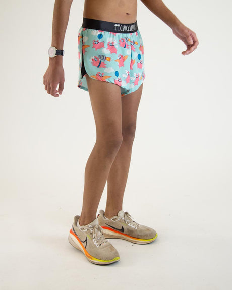 Men's Flying Pigs 2" Half Split Shorts (XS, S, M, L, XL)