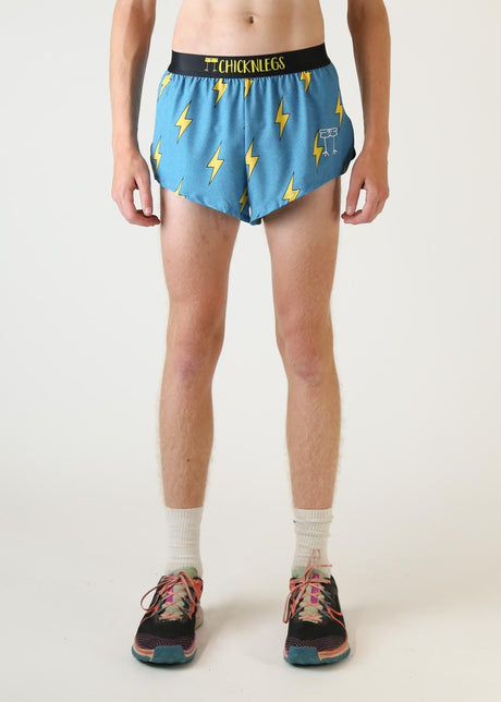 Men's Blue Bolts 2" Half Split Shorts (XS, S, M, L, XL)