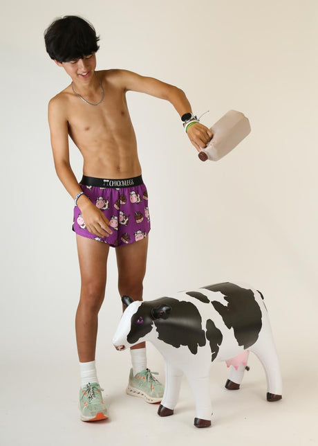 Men's Choccy Cows 2" Half Split Shorts (XS, S, M, L, XL)