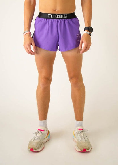 Men's Purple 2" Half Split Shorts (XS, S, M, L, XL)