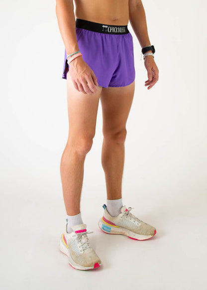 Men's Purple 2" Half Split Shorts (XS, S, M, L, XL)