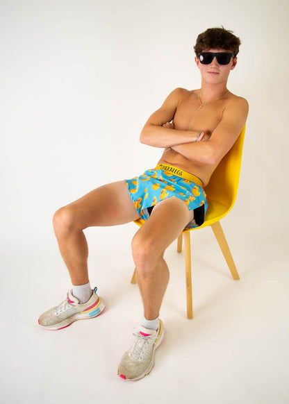 Men's Rubber Ducky 2" Half Split Shorts (XS, S, M, L, XL)