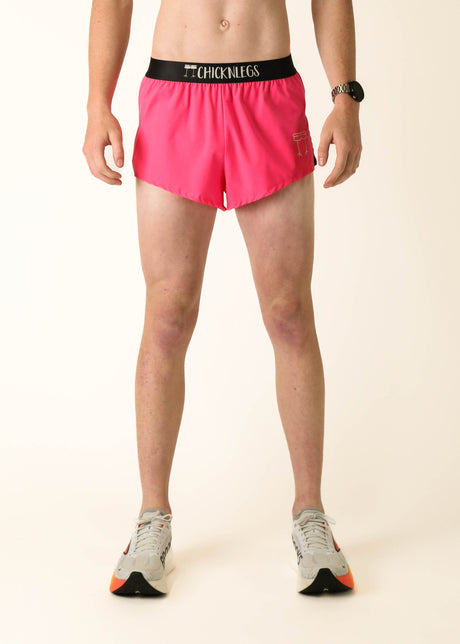 Men's Neon Pink 2" Half Split Shorts (XS, S, M, L, XL)