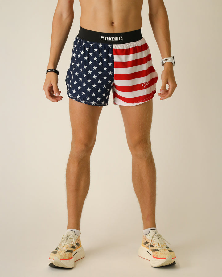 Men's USA 4" Half Split Shorts