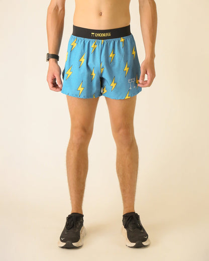 Men's Blue Bolts 4" Half Split Shorts