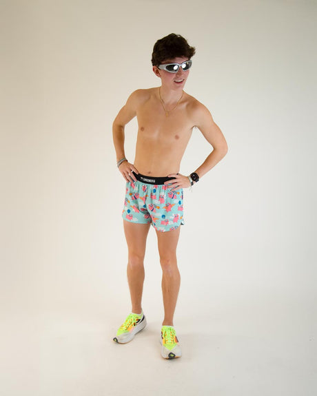 Men's Flying Pigs 4" Half Split Shorts (XS S M L XL)